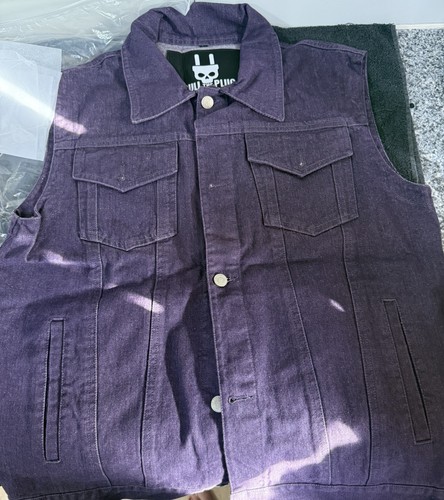 Purple vest denim - purple,