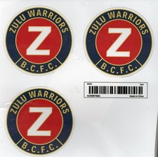 Zulu Warriors Stickers x3.