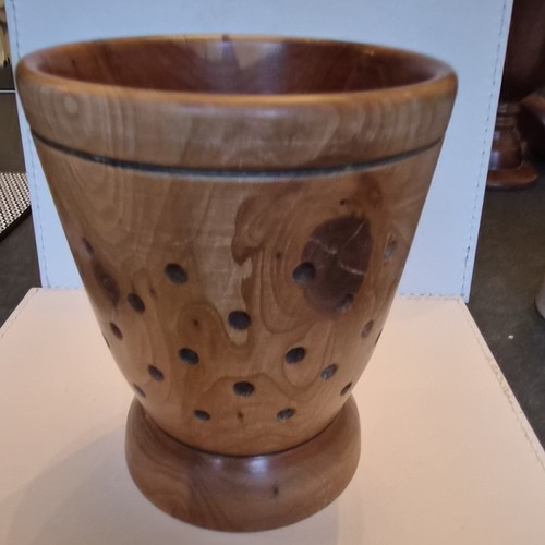 Vintage turned wooden - turned, pierced