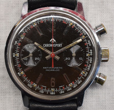 Chronosport Vintage Manual Wind Chronograph - Swiss Made - Valjoux 7733
