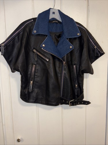 Zara faux leather - zara, denim
