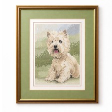 Framed Vintage Westie Dog