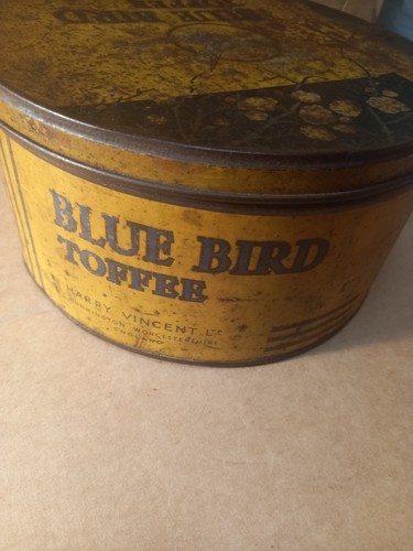 Vintage blue bird toffee - toffee, tin