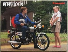 KAWASAKI KH100EX Motorcycle Sales Specification Leaflet c1987  99943-1653 V-VII