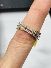 TJC silver and diamonds ring UK size P(18 mm) new with tag