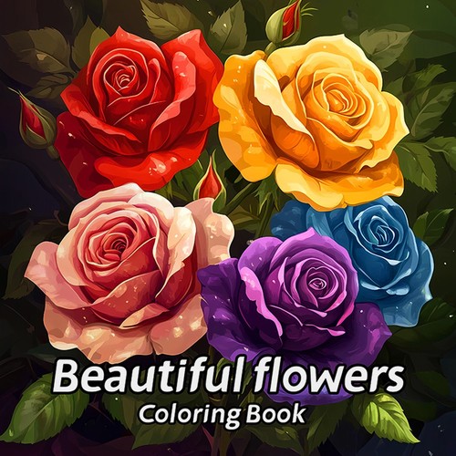 Large print coloring book - print, for