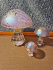 Heron Glass.  Set Of 3 Pink