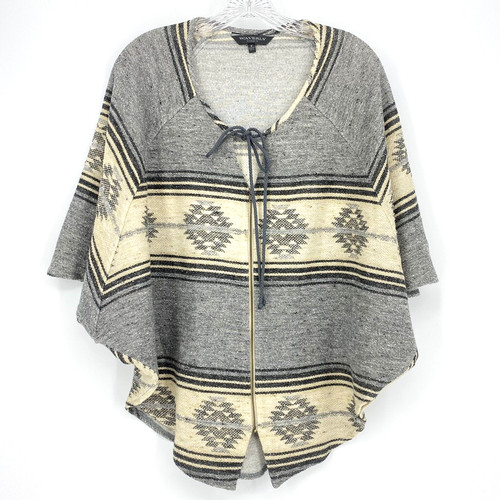 Waverly grey zip front poncho - waverly,