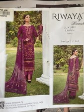 Pakistani Designer 3pc Unstitched Suit Shalwar Kameez, Kurta, Duppata, Lawn