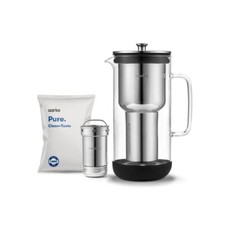 Aarke Purifier, Water Filter Jug in Glass and Stainless Steel 2.4L /10Cups-A1120