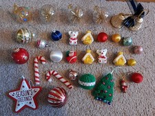 Vintage christmas baubles - vintage,
