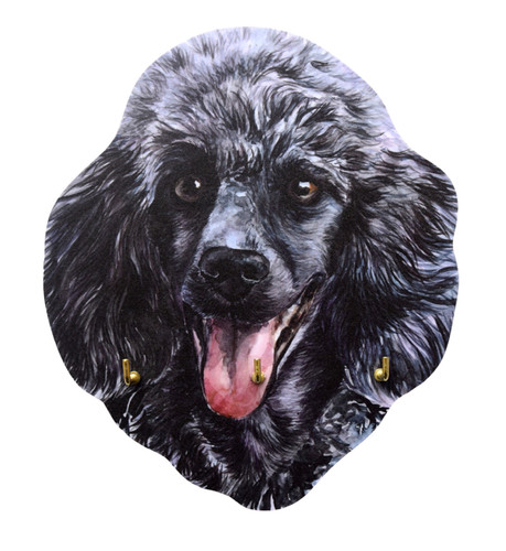 Black poodle key rack - poodle,