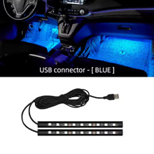 2x 17cm USB Car Interior Footwell Mood Lighting 18 LED Strip Light Desk PC -UK!