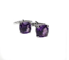 Natural Amethyst Cufflinks 10