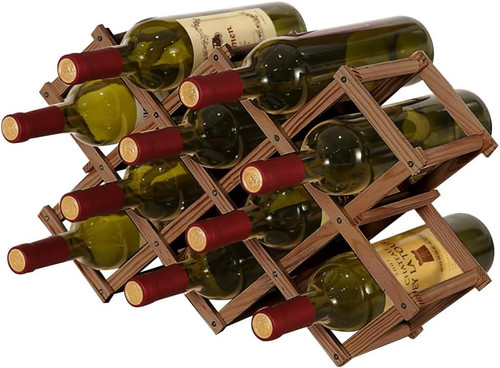 Wooden wine rack - wooden, foldable