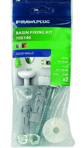 Rawplug basin fixing - kit, x