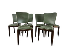Art Deco Dining Room Chairs | Eight Oak Chairs From The 1950s | Set Of Chairs