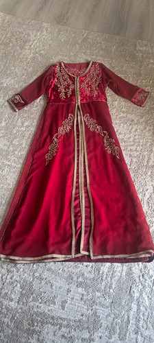 Women red embroidered - red,