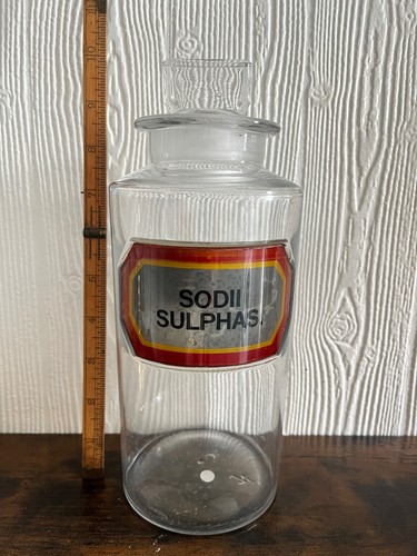 Vintage clear glass - glass, inch