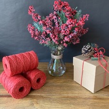 Red Christmas Twine Eco Natural Jute Burlap 3Ply 3MM Thick Parcel String1m-110m