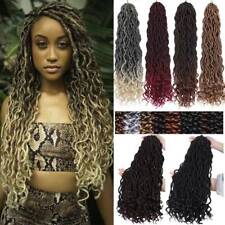 REAL Natural Goddess Faux Locs Dread Lock Crochet Braiding Curly End Long Ombre