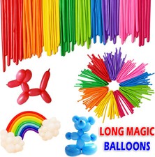 100 X Long Plain Balloons