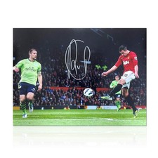 Robin Van Persie Signed Manchester United Football Photo: Volley