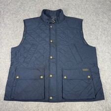 Polo Ralph Lauren Gilet Mens XXL Navy Quilted Vest Country Hunting Bodywarmer