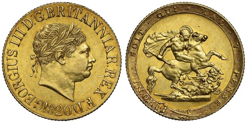 George iii 1820 sovereign - george,