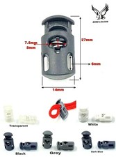 VARIETY SINGLE HOLE Spring Loaded Plastic Toggle Stopper Cord Lock 1pc to 500pcs