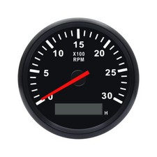 85mm Tachometer Gauge Tacho LCD Hourmeter 0-3000RPM Rev Counter Car Boat Marine