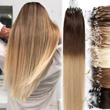 Micro Loop Tip 1G/S Real Remy Human Hair Extensions Russian Nano Ring Bead OMBRE
