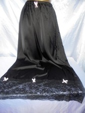 Stunning  vtg silky  satin  long  slip   petticoat cd/tv  28 - 46  BNWOT sissy