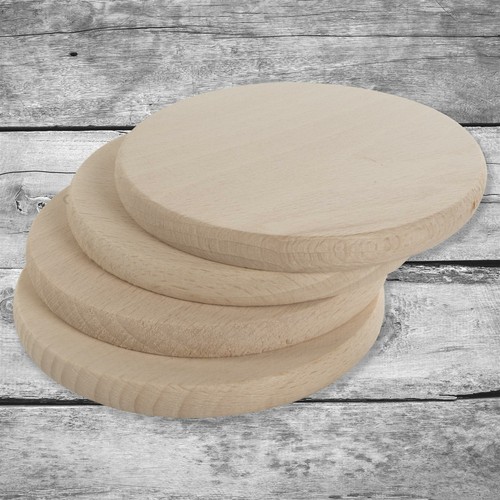 Plain beechwood round 9cm - plain,