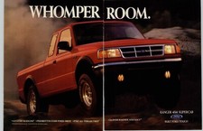 1993 Red Ford Ranger 4x4 SuperCab Pick Up Truck Vintage Magazine Print Ad 