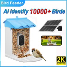 Bird Feeder with Camera with AI Solar Panel Smart Bird House with Cam Live View