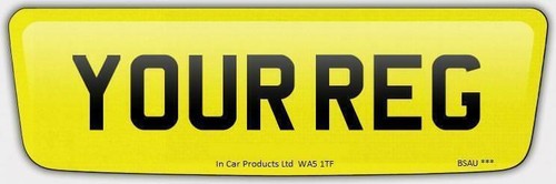 Registration number plate rear - plate,