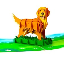 Handmade 3D Pop Up Card Golden