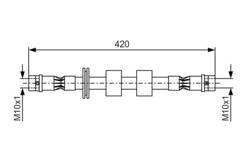 Flexible brake hose 987 476 - flexible,