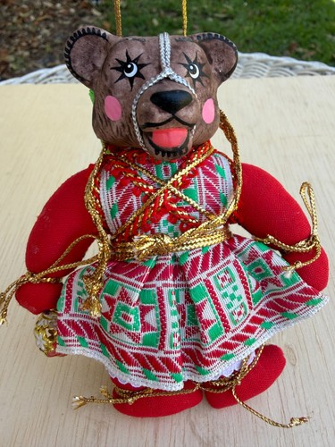 Russian bear ornament hand - bear,