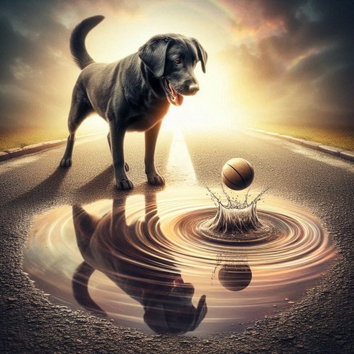 Black labrador cross - (100),