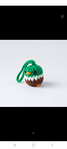 Handmade crochet green bird - crochet,