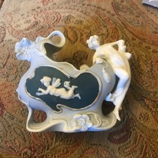 Antique French Porcelain Vase Bisque Art Nouveau French or German c.1905 fairy