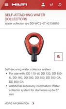Hilti Water collector sys