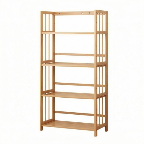 Bamboo bookshelf adjustable - bookshelf,