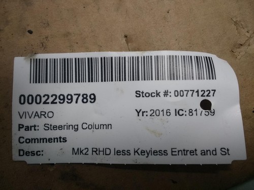 2016 vauxhall vivaro - vauxhall,