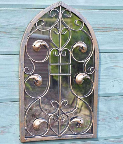 Outdoor arch mirror - outdoor, ornate
