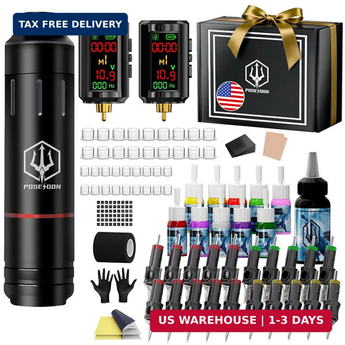 Poseidon cordless tattoo - tattoo, pen