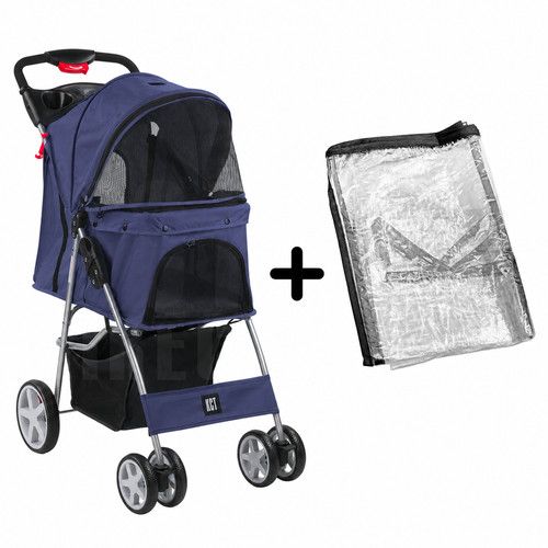 Kct blue pet stroller - stroller, with