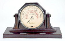 ANTIQUE SHORT & MASON STORMOGUIDE BAKELITE DESKTOP BAROMETER c1930